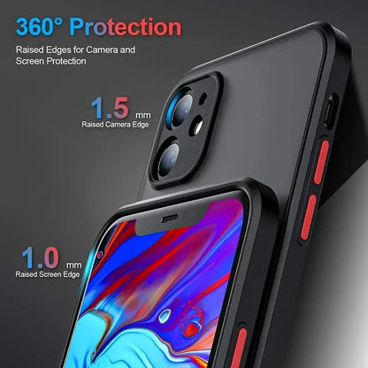 Shockproof Case for iPhone 16 15 14 13 12 11 Pro Max XR 8 7 SE Camera Lens Cover