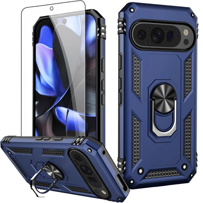 For Google Pixel 9A Case /9 Pro XL/8A/7 Phone Cover Shockproof + Tempered Glass