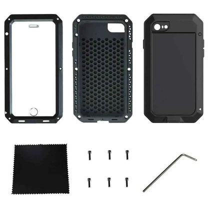 Heavy Duty Protection Armor Metal Case for iPhone 16e 16 15 14 13 12 11 Pro Max