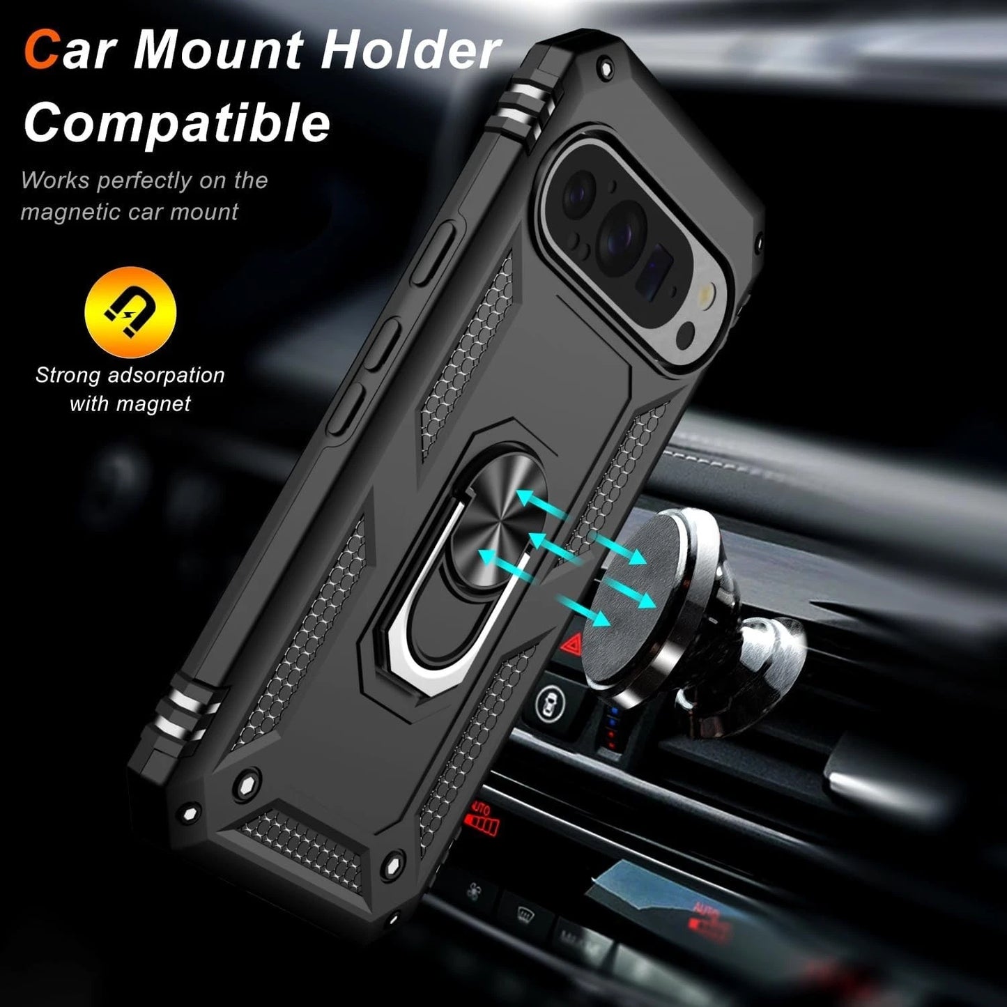 For Google Pixel 9A Case /9 Pro XL/8A/7 Phone Cover Shockproof + Tempered Glass