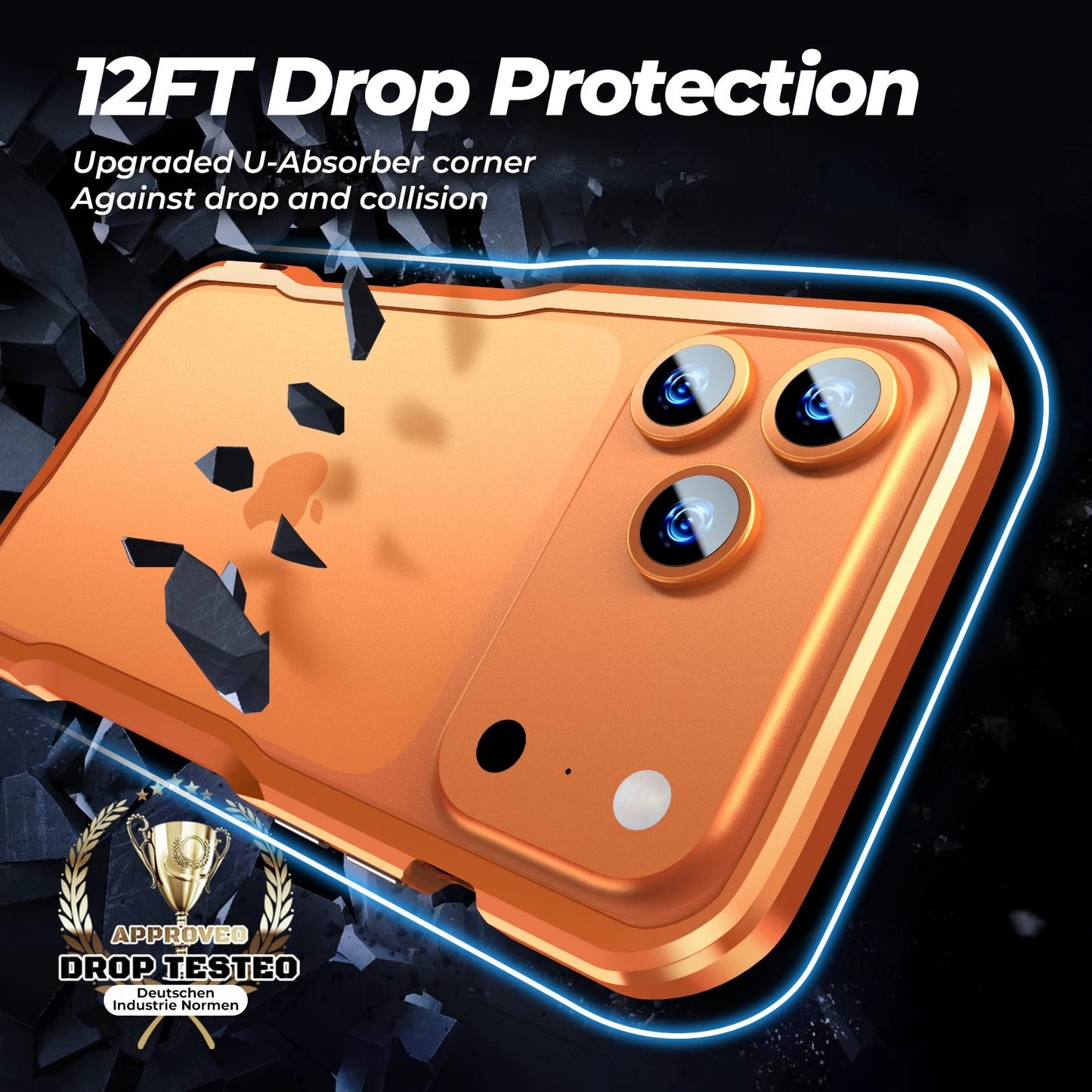 For iPhone 17 Pro Max 16e 16 15 14 13 12 Shockproof Metal Aluminum Bumper Case