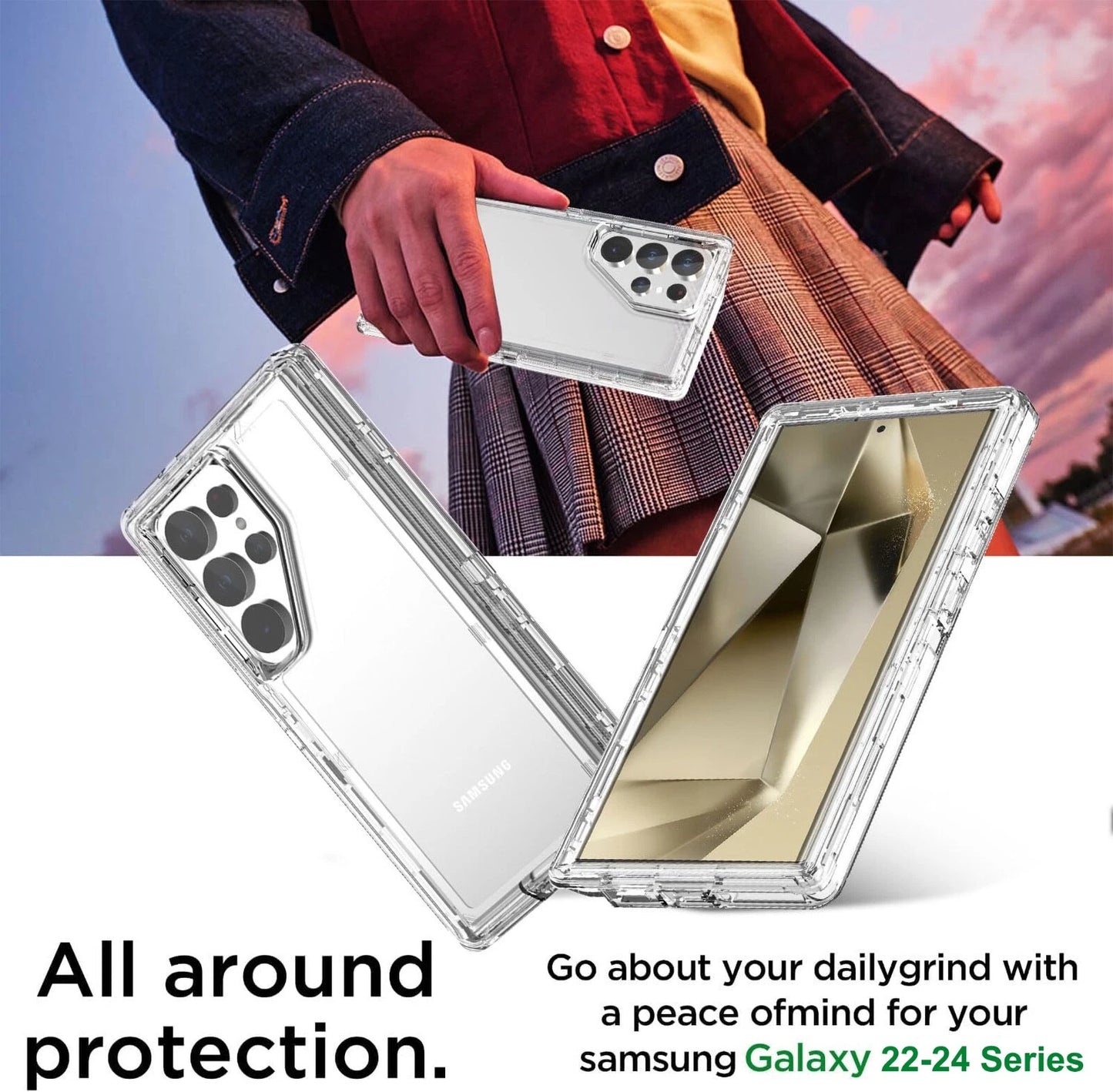 For Samsung Galaxy S25 S24 S23 S22 Plus Ultra Shockproof Heavy Duty Case Cover