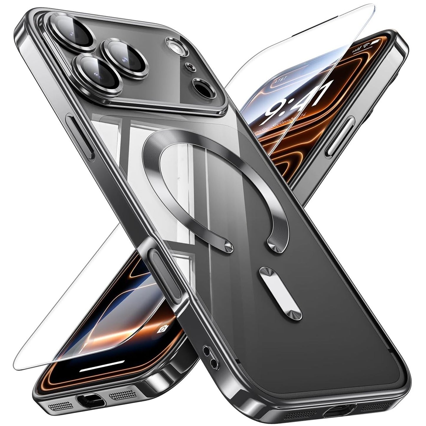 For For iPhone 17 Pro Max 17 Air 16 Case Shockproof Phone Cover + Tempered Glass