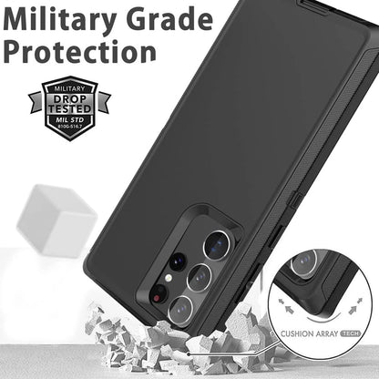Heavy Duty Shockproof Case For Samsung Galaxy S25 S24 S23 S22+ Ultra + Belt Clip
