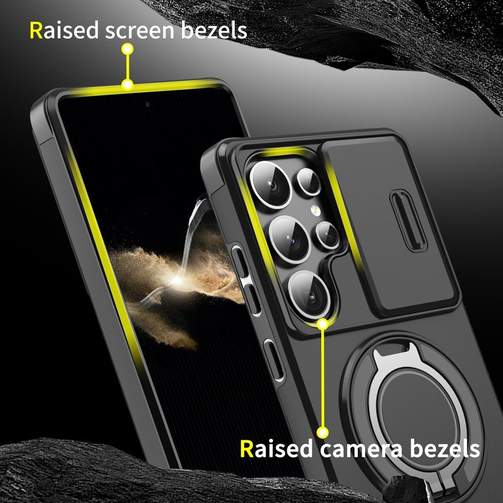For Samsung Galaxy S25 Ultra Edge S22 S23 FE S24 Plus Magnetic Ring Phone Case
