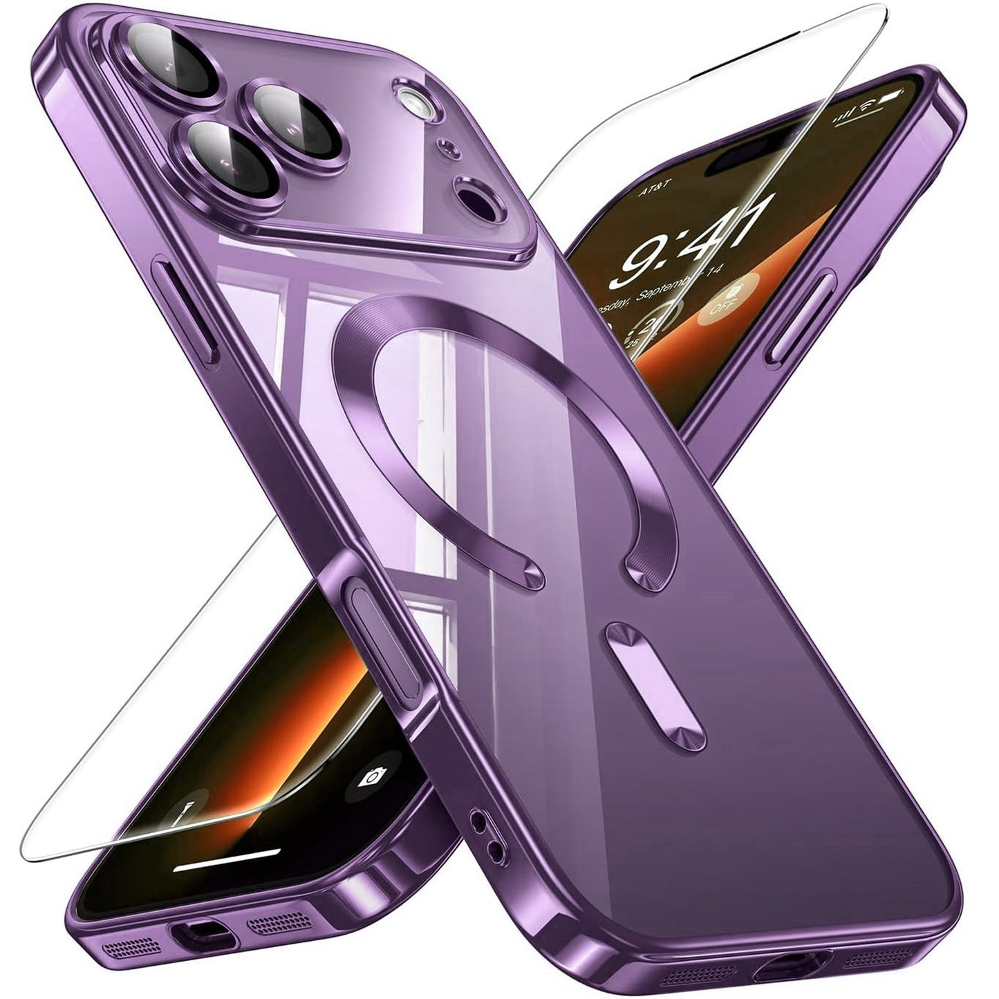Shockproof iPhone 17 Pro Max / 17 Air / 16 Case + Tempered Glass Bundle