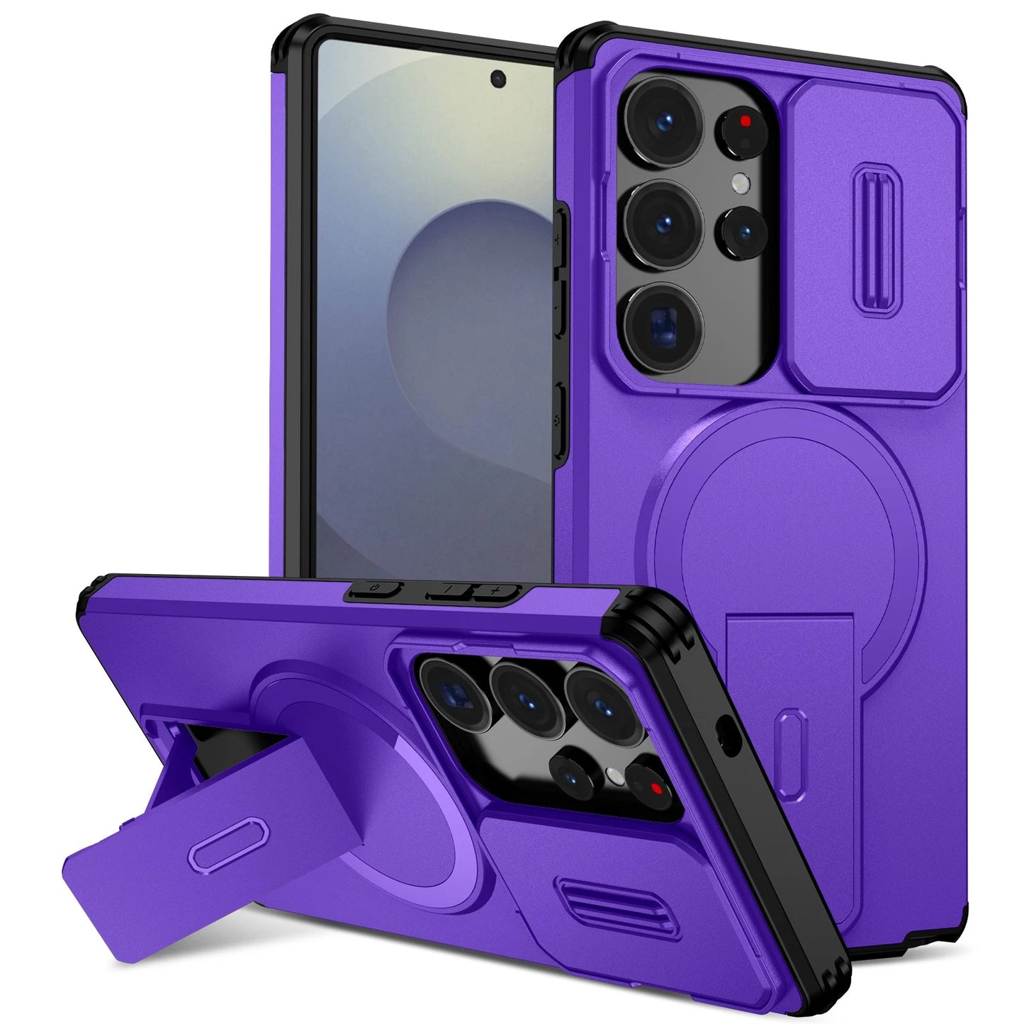 Affordable Samsung Galaxy S25 Ultra & S24 Shockproof Case - MagSafe & Stand Protection