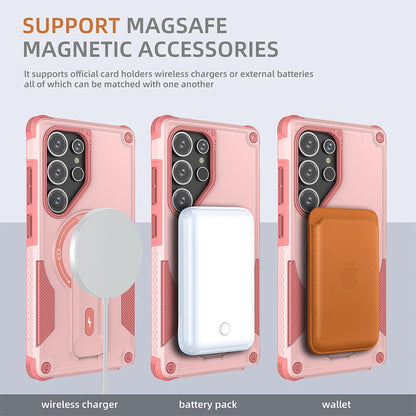 Samsung Galaxy S25 Ultra S24 A17 A16 Shockproof MagSafe Case with Built-in Stand - Heavy Duty Protection