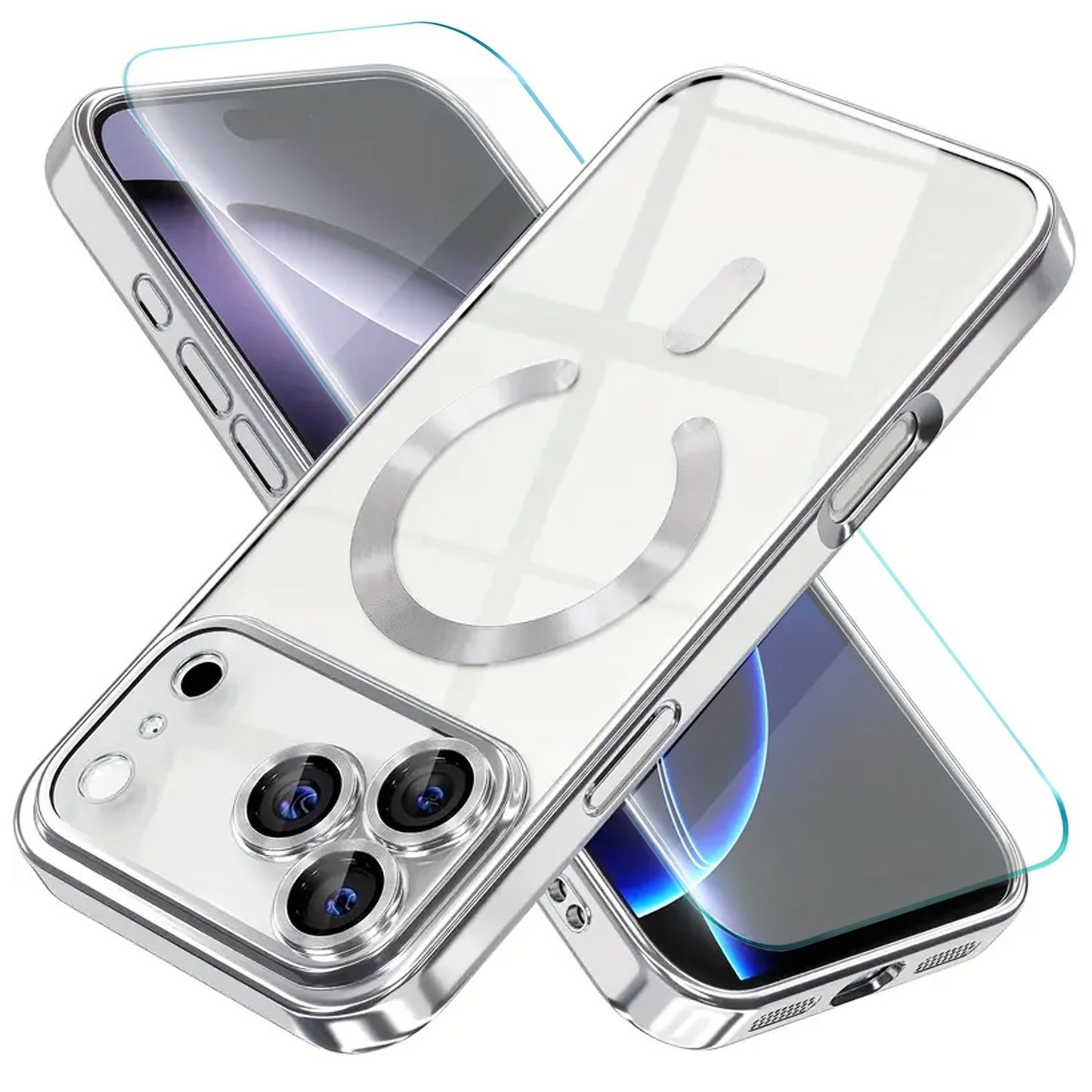 Shockproof iPhone 17 Pro Max / 17 Air / 16 Case + Tempered Glass Bundle