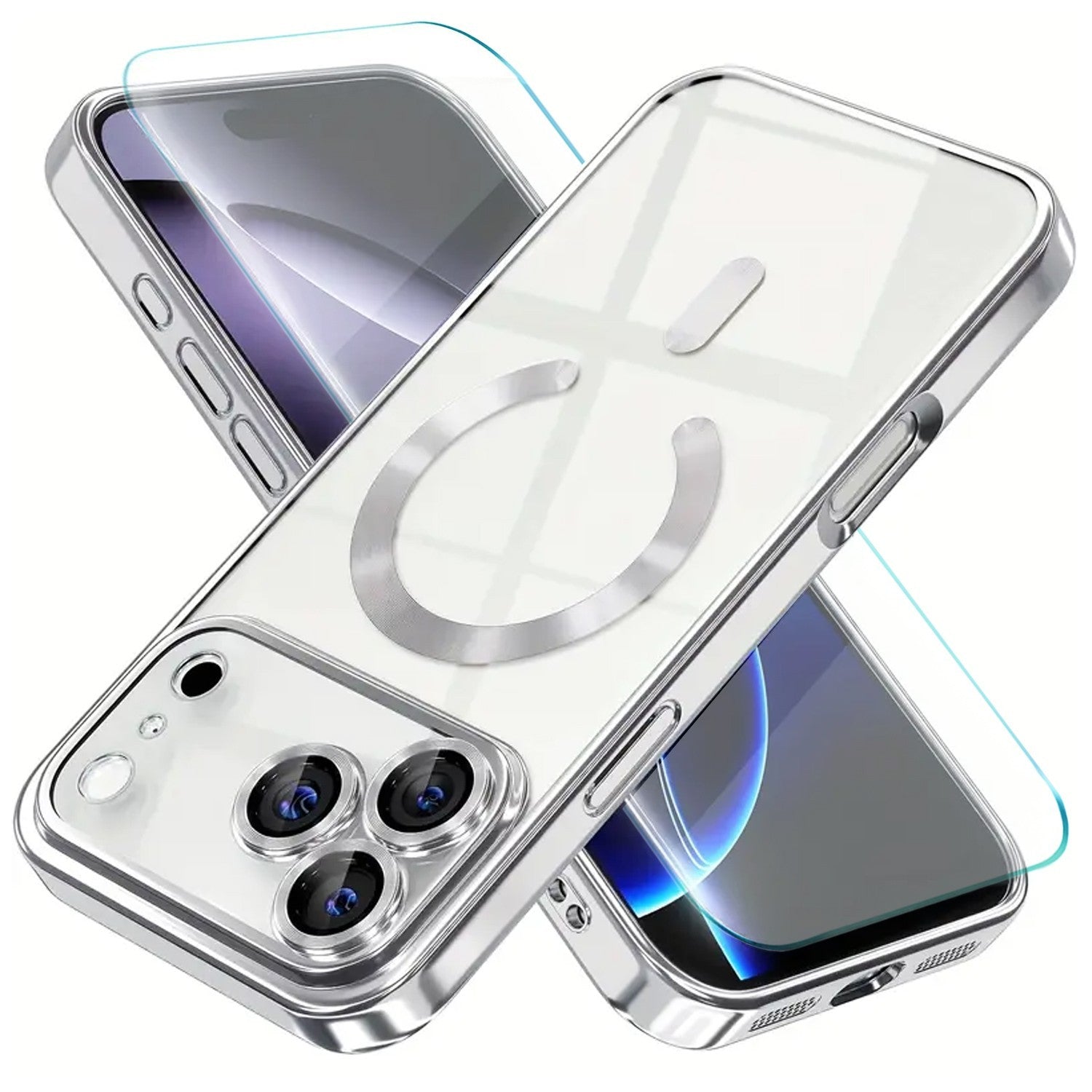 Shockproof iPhone 17 Pro Max / 17 Air / 16 Case + Tempered Glass Bundle