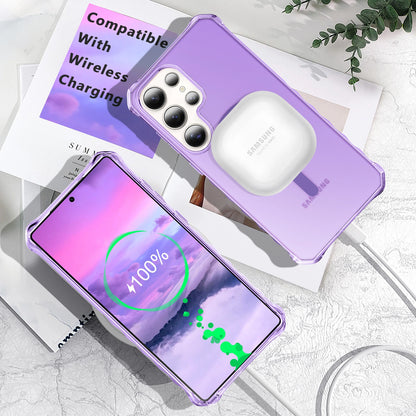 For Samsung Galaxy S25 Ultra S24+ Shockproof Matte TPU+PC Case Mag Safe Cover