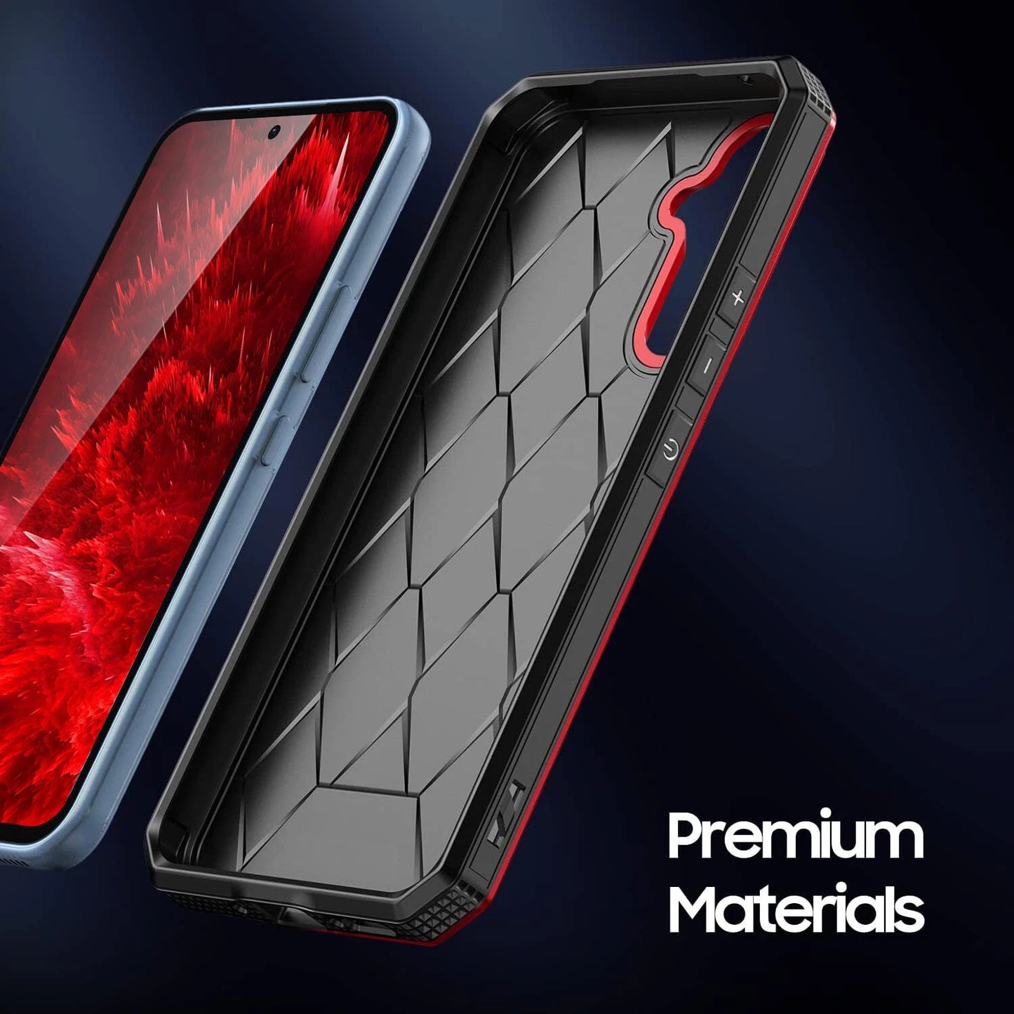 For Samsung Galaxy A16 A14 A15 A54 5G Phone Case PC+TPU Cover +Tempered Glass