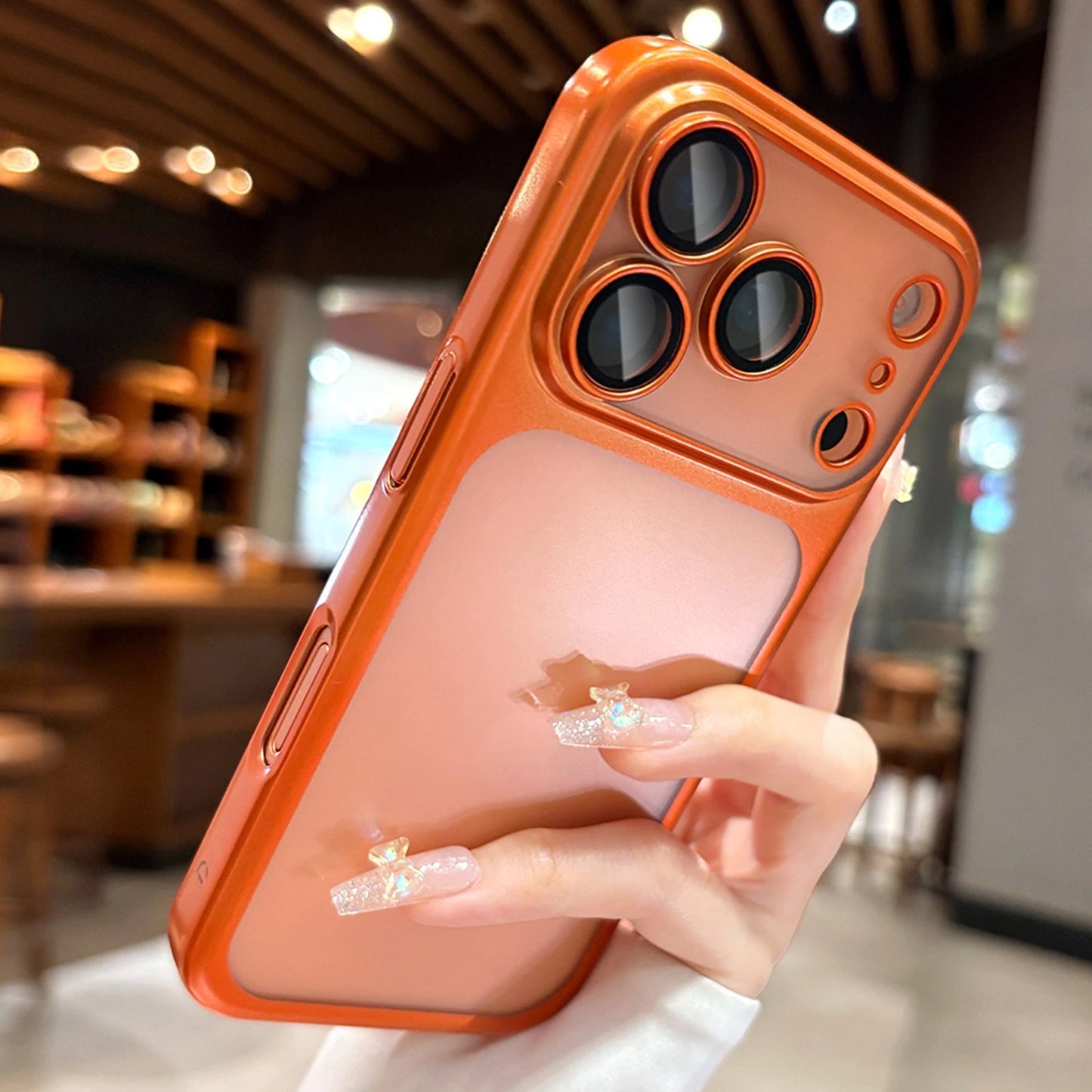 For iPhone 17 Pro Max Case 17 Air 16 15 Cover Frosted Shockproof +Tempered Glass