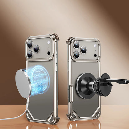 For iPhone 17 Pro Max Air 16 15 Pro Slim Metal Bumper Minimalist Protection Case