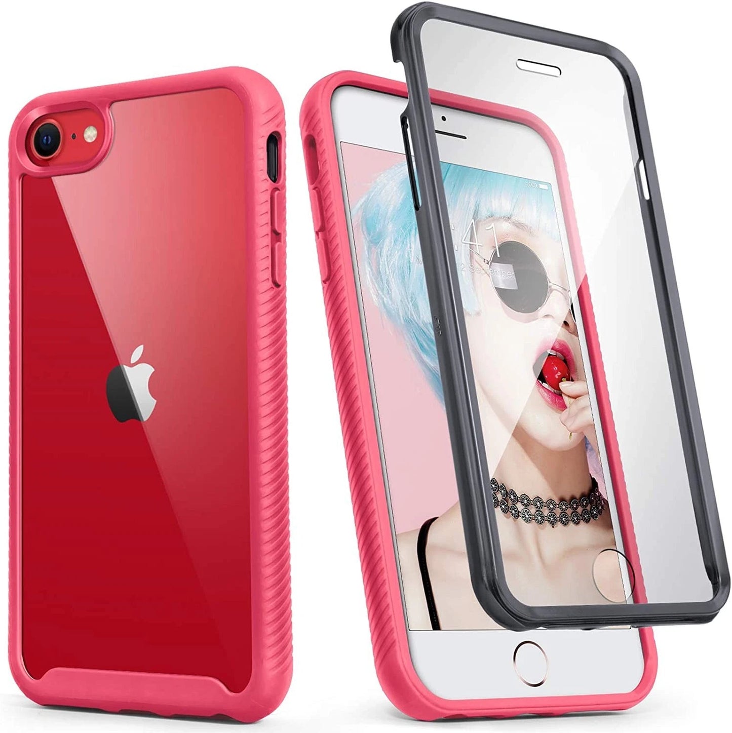 For iPhone SE Case /8/7 Plus/6S Phone Cover Shockproof Heavy Duty + Screen Glass