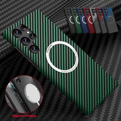 Stealth Carbon Fiber MagSafe Case for Samsung Galaxy S25 Ultra & S24 Series