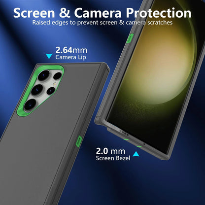For Samsung Galaxy S25 Ultra 24 23 22 + Shockproof Case Cover+Screen Protector