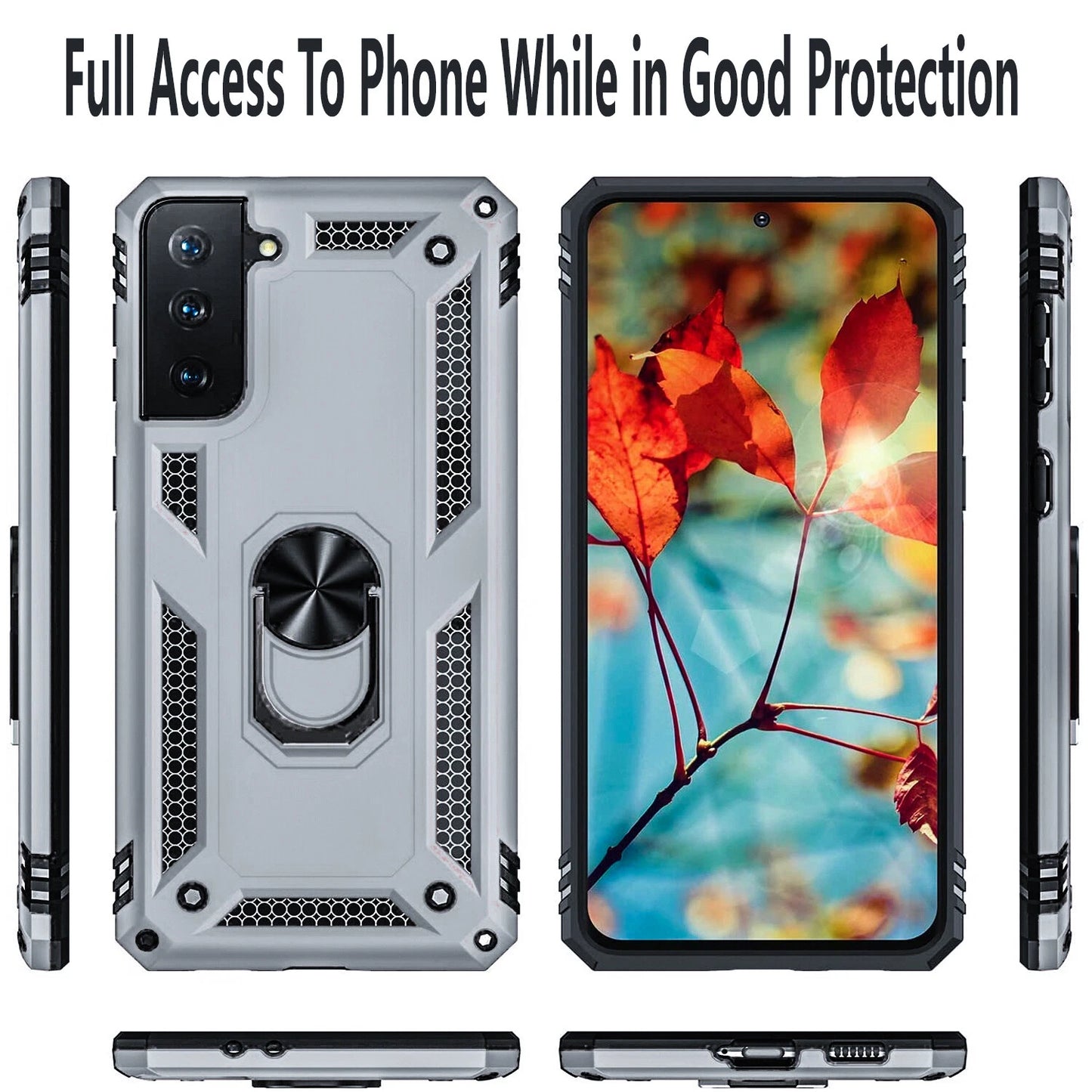 For Samsung Galaxy S21 Case /S21 Ultra/FE Phone Cover + Tempered Glass Screen