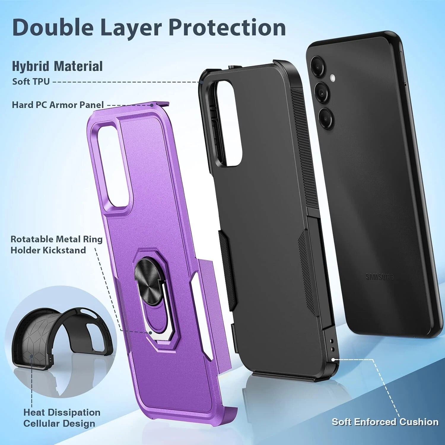 For Motorola Moto G 2025 Case /5G 2024/2023/2022 Phone Cover + Screen Protector