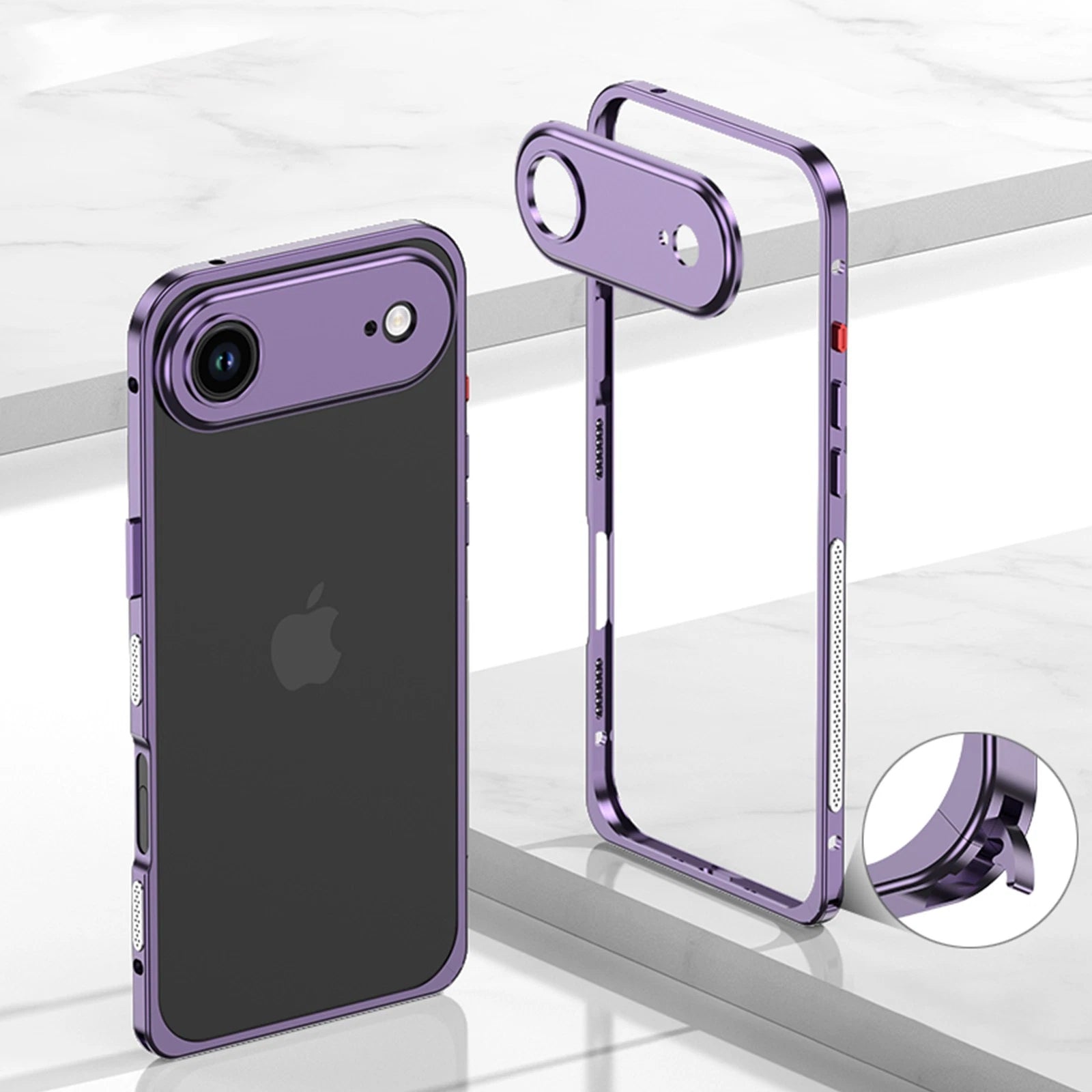 For iPhone 17 Pro Max/17 Pro/17/Air Metal Bumper Case +Camera Lens Protection