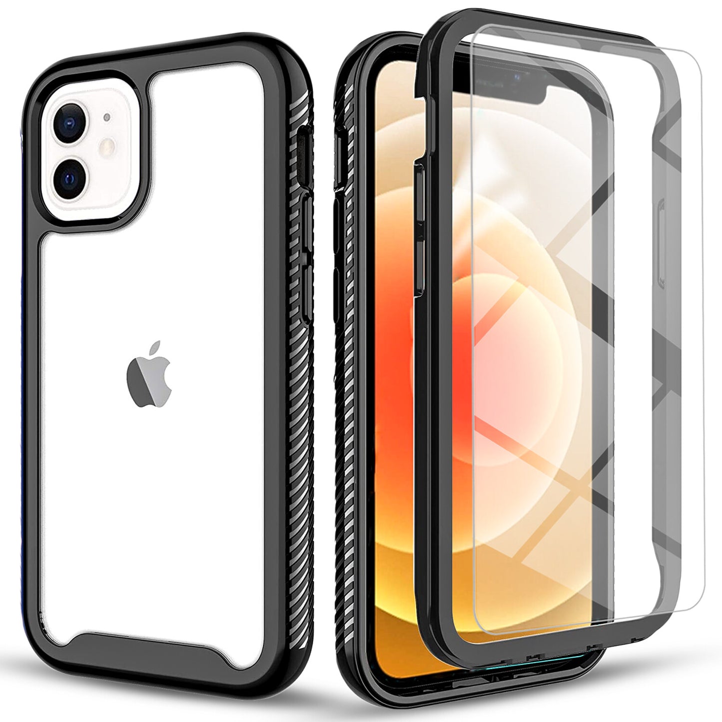 For iPhone 13 Case /13 Pro Max/Mini/Pro/ Phone Cover Shockproof + Tempered Glass