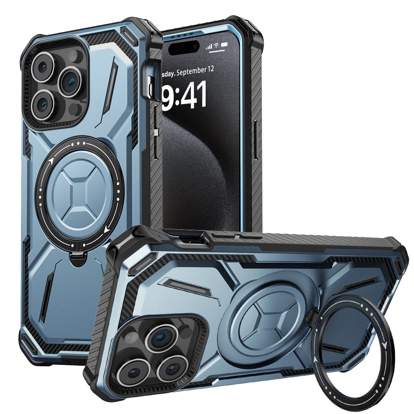 For iPhone 16 Pro Max 15 14 13 12 11 Heavy Duty Defender Case Belt Clip Holster