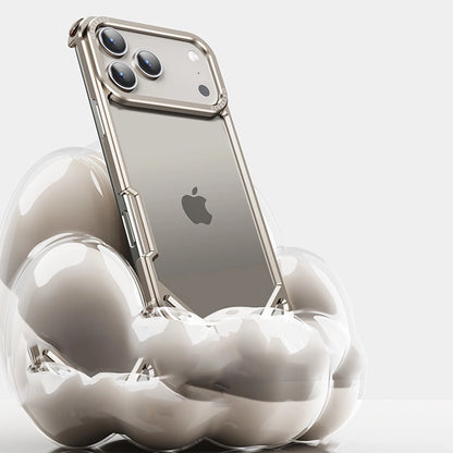 For iPhone 17 Pro Max Air 16 15 Pro Slim Metal Bumper Minimalist Protection Case