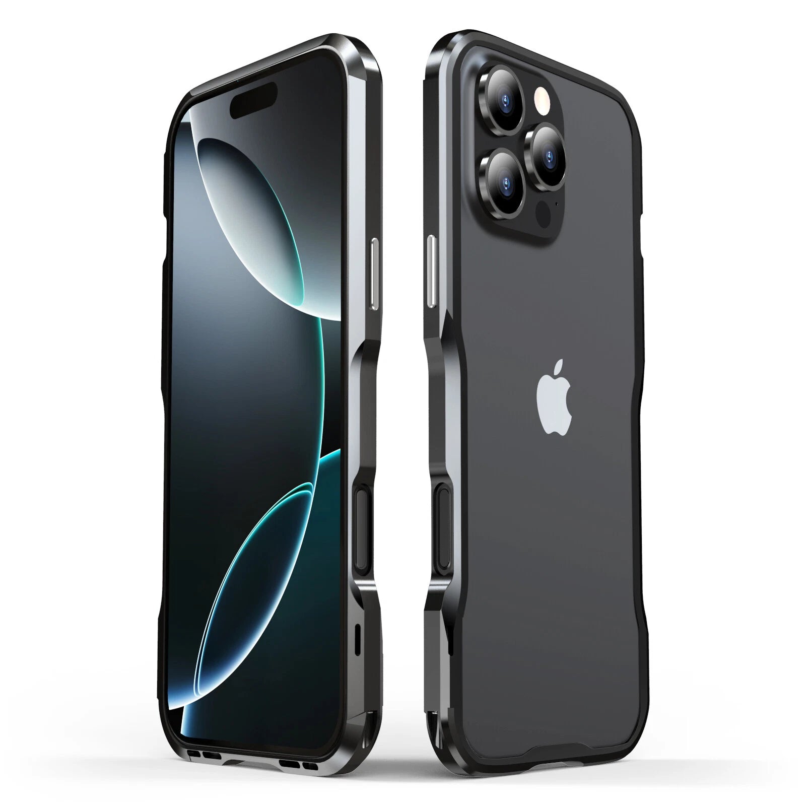For iPhone 17 Pro Max 16e 16 15 14 13 12 Shockproof Metal Aluminum Bumper Case