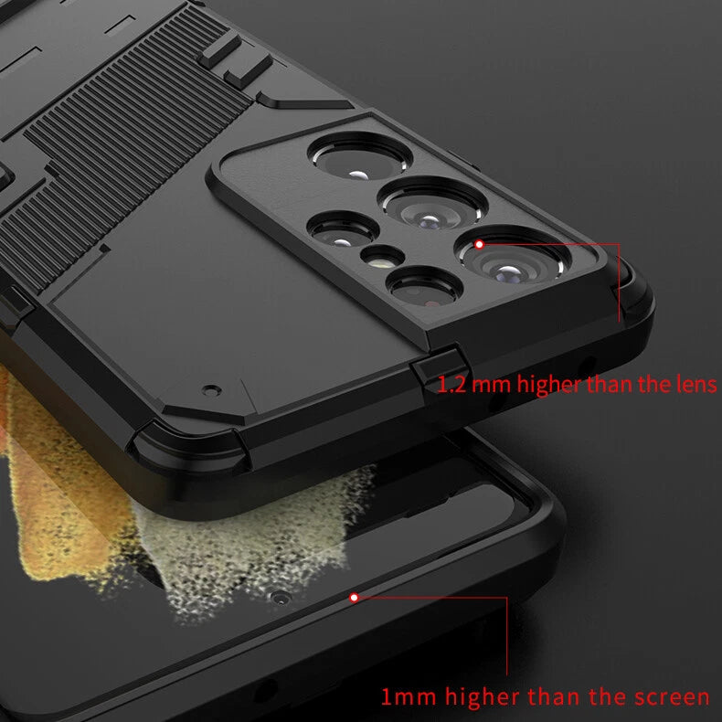 Shockproof Rubber Stand Hybrid Case Cover for Samsung S23 FE S25/S22+/S24 Ultra