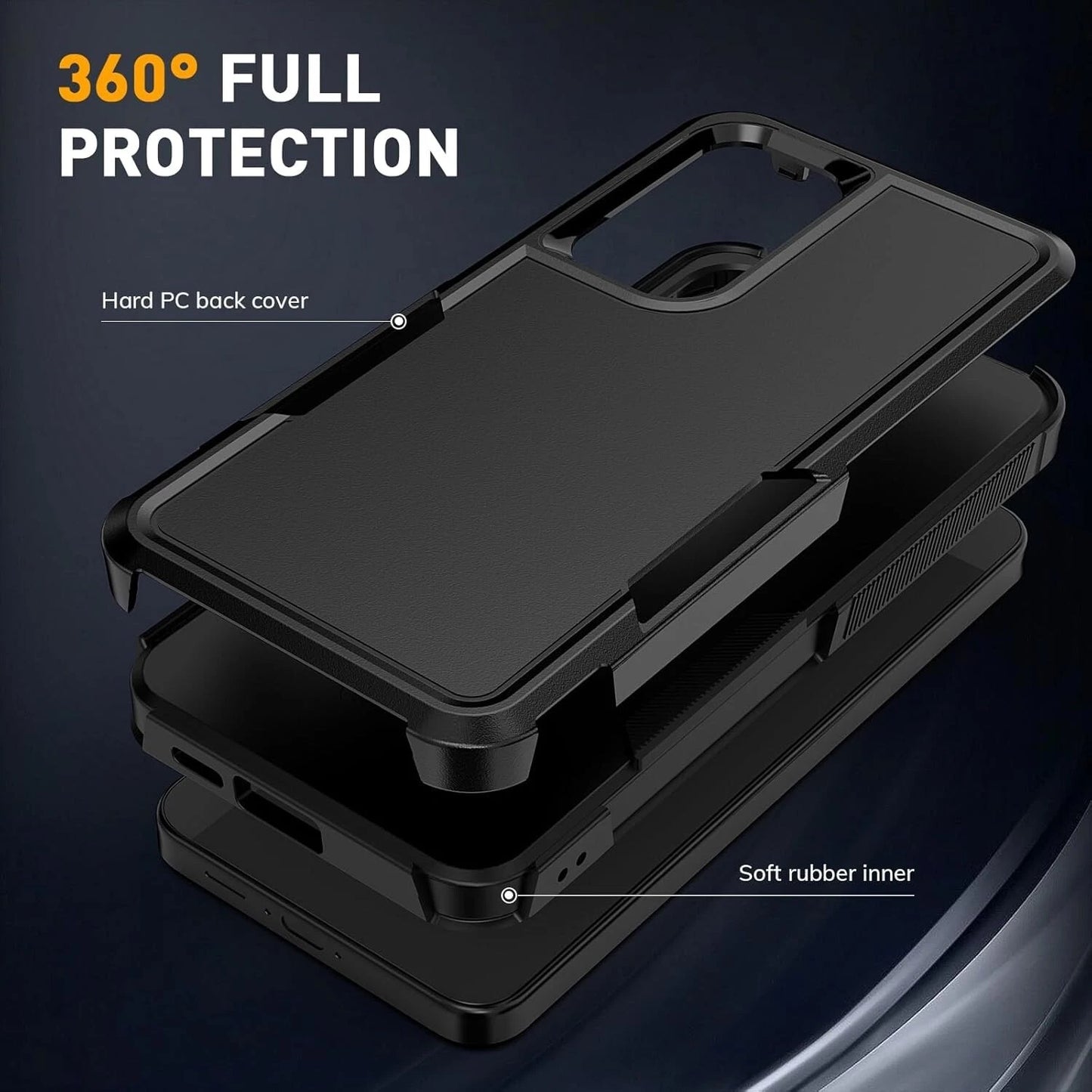 For Samsung Galaxy S25 S25 Plus S25 Ultra Shockproof Case Cover + Tempered Glass