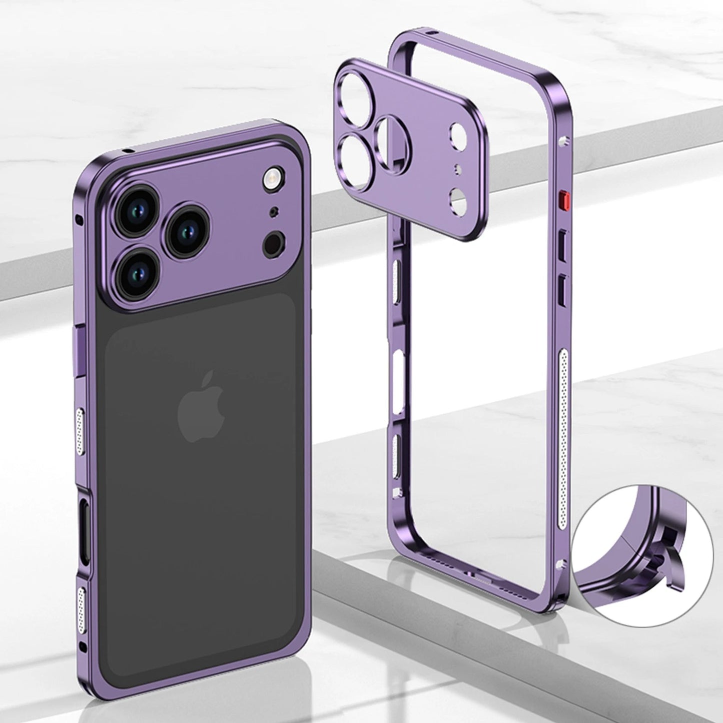 For iPhone 17 Pro Max/17 Pro/17/Air Metal Bumper Case +Camera Lens Protection