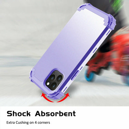 For iPhone 16e 16 17 Pro Max 15 14 13 12 11 Shockproof Rubber Hybrid Armor Case