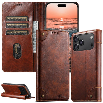 Retro PU Leather Flip Wallet Case Cover For iPhone 17 Pro Max 16 15 14 13 12 11