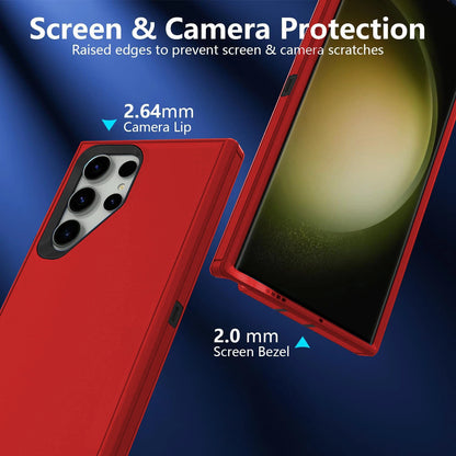 For Samsung Galaxy S25 Ultra 24 23 22 + Shockproof Case Cover+Screen Protector