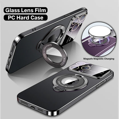 For iPhone 17 Pro Max 16 15 14 13 12 MagSafe Magnetic Lens Shockproof Stand Case