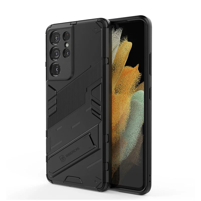 Shockproof Rubber Stand Hybrid Case Cover for Samsung S23 FE S25/S22+/S24 Ultra