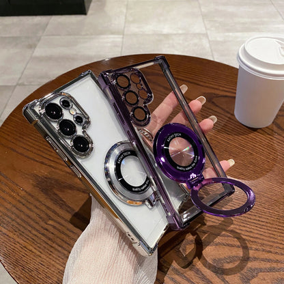 Case For Samsung Galaxy S25 Ultra S24FE S23 Shockproof Mag Safe Ring Stand Cover