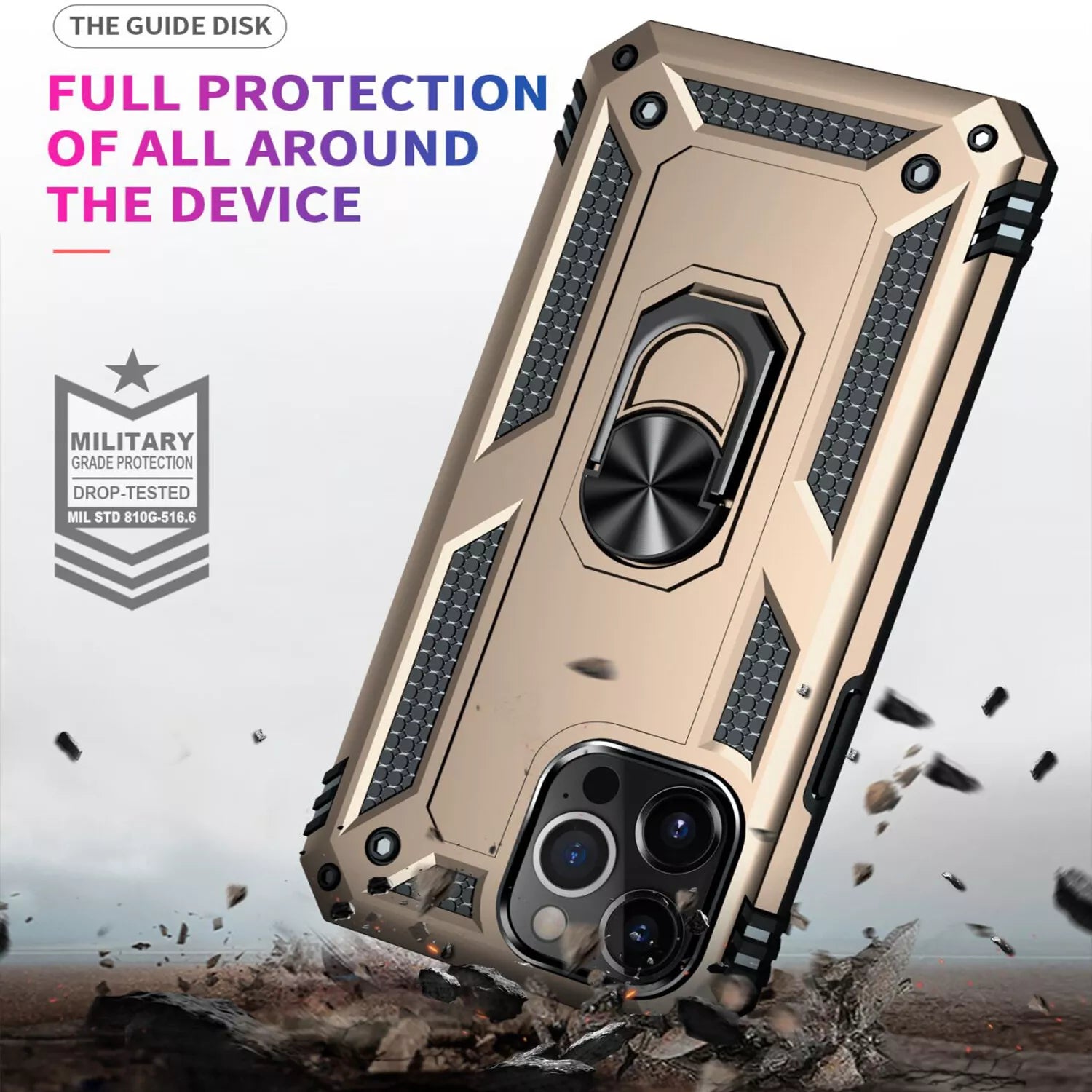 For iPhone 12 Case /12 Pro Max/Mini/ Phone Cover Shockproof Stand + Glass Screen