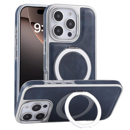 For iPhone 17 Pro Max 16 15 14 13 Shockproof PU Leather Magnetic Ring Stand Case
