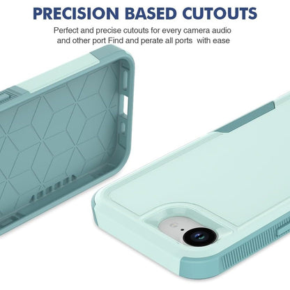 For Apple iPhone 16e Phone Case Heavy-Duty Tough Dual Layer Cover+Tempered Glass