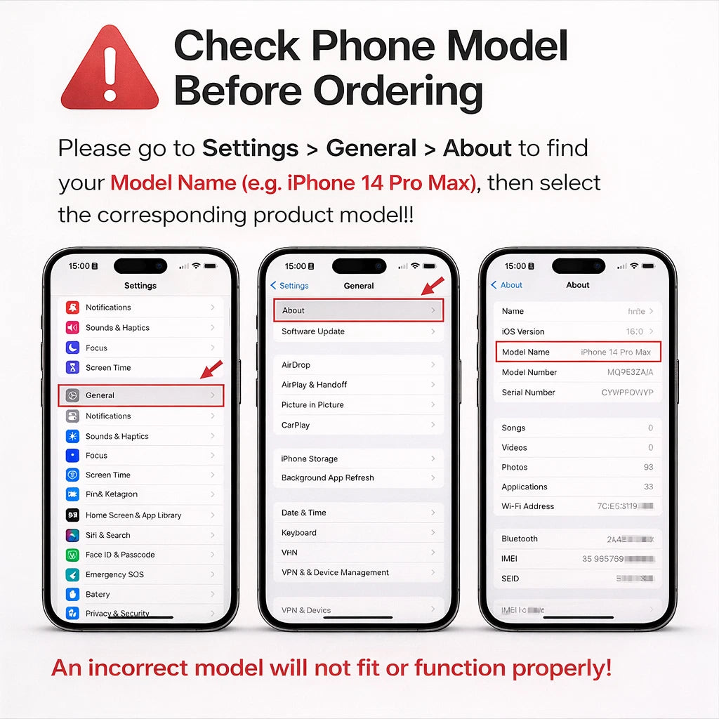 For iPhone 17 16 15 14 13 12 Pro Max Shockproof Mag Case + Lens Screen Protector