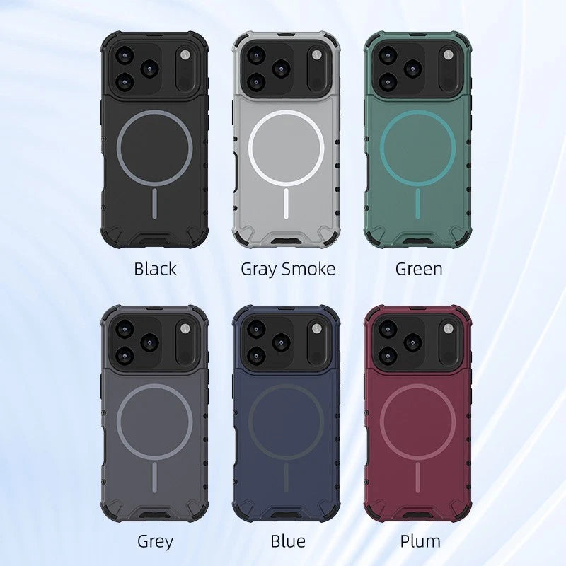 For iPhone 17 Pro Max 16 15 14 13 12 Shockproof Armor Magnetic Attraction Cover