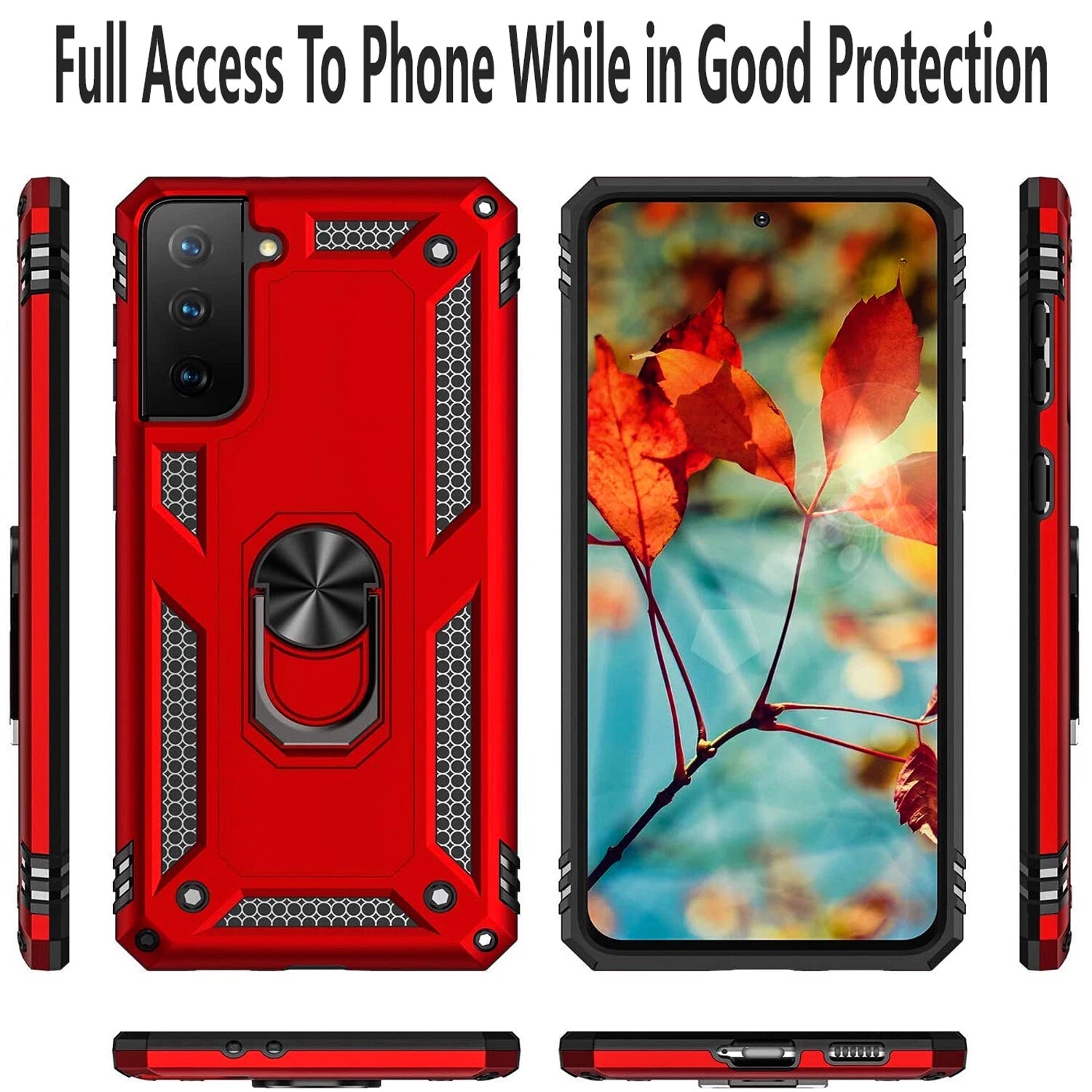 For Samsung Galaxy S21 Case /S21 Ultra/FE Phone Cover + Tempered Glass Screen