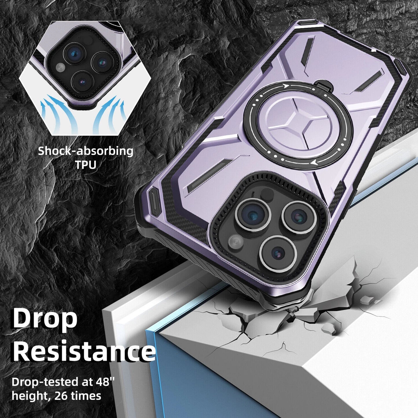 For iPhone 16 Pro Max 15 14 13 12 11 Heavy Duty Defender Case Belt Clip Holster