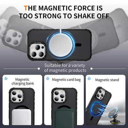 Shockproof Camera Stand Mag Safe Case For iPhone 17 16 15 14 Plus 13 12 Pro Max