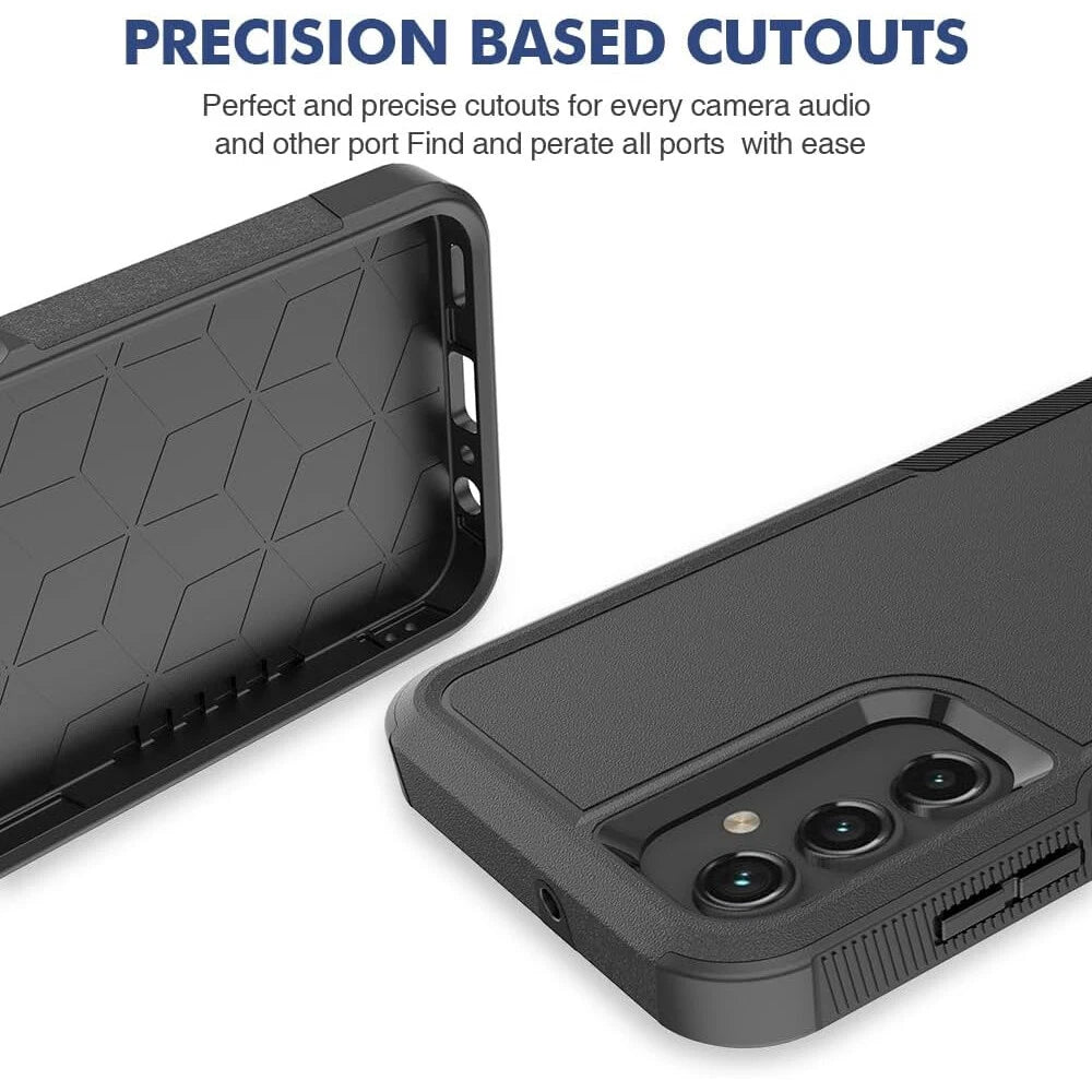 For Samsung Galaxy A16 5G Case Heavy-Duty Tough Dual Layer Cover +Tempered Glass