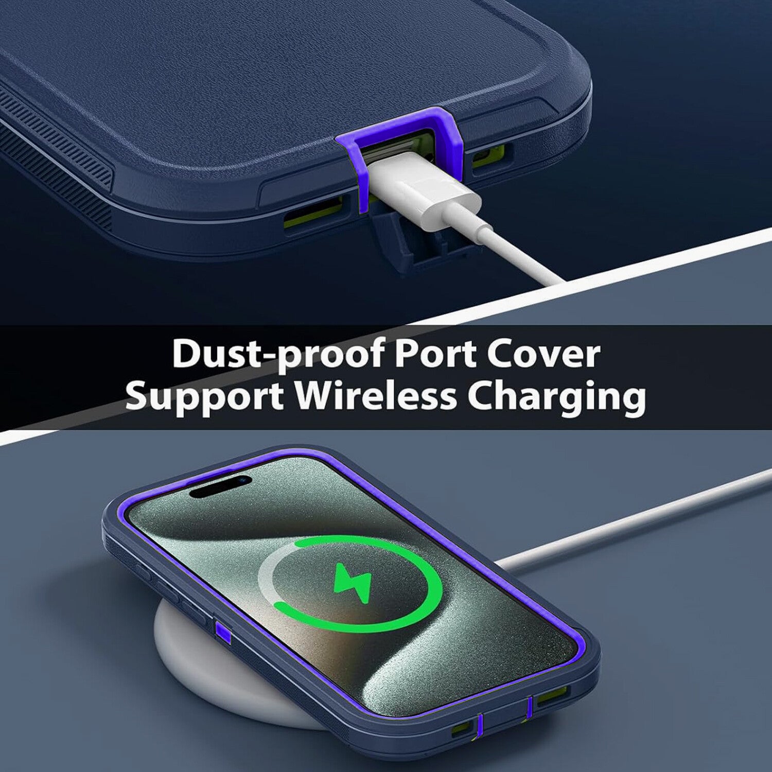 For iPhone 16 Pro Max Case 15/14/13/11 Phone Cover Shockproof + Screen Protector