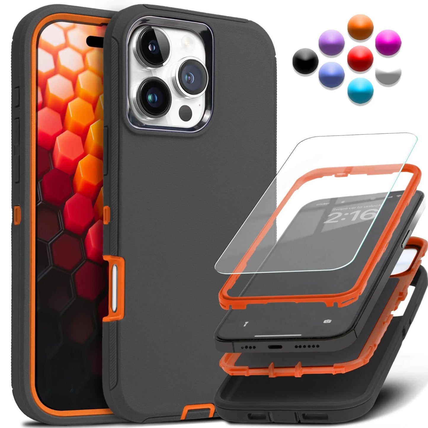 Shockproof Heavy Duty Case For iPhone 17 Air 16 15 14 Plus 13 12 11 Pro Max Cove