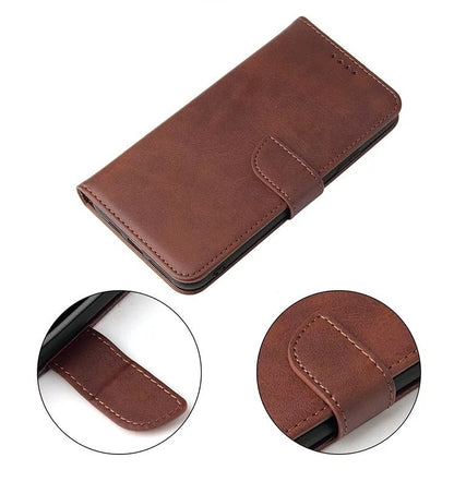Leather Magnetic Flip Wallet Case For iPhone 17 16 15 14 Plus 13 12 Pro Max Air