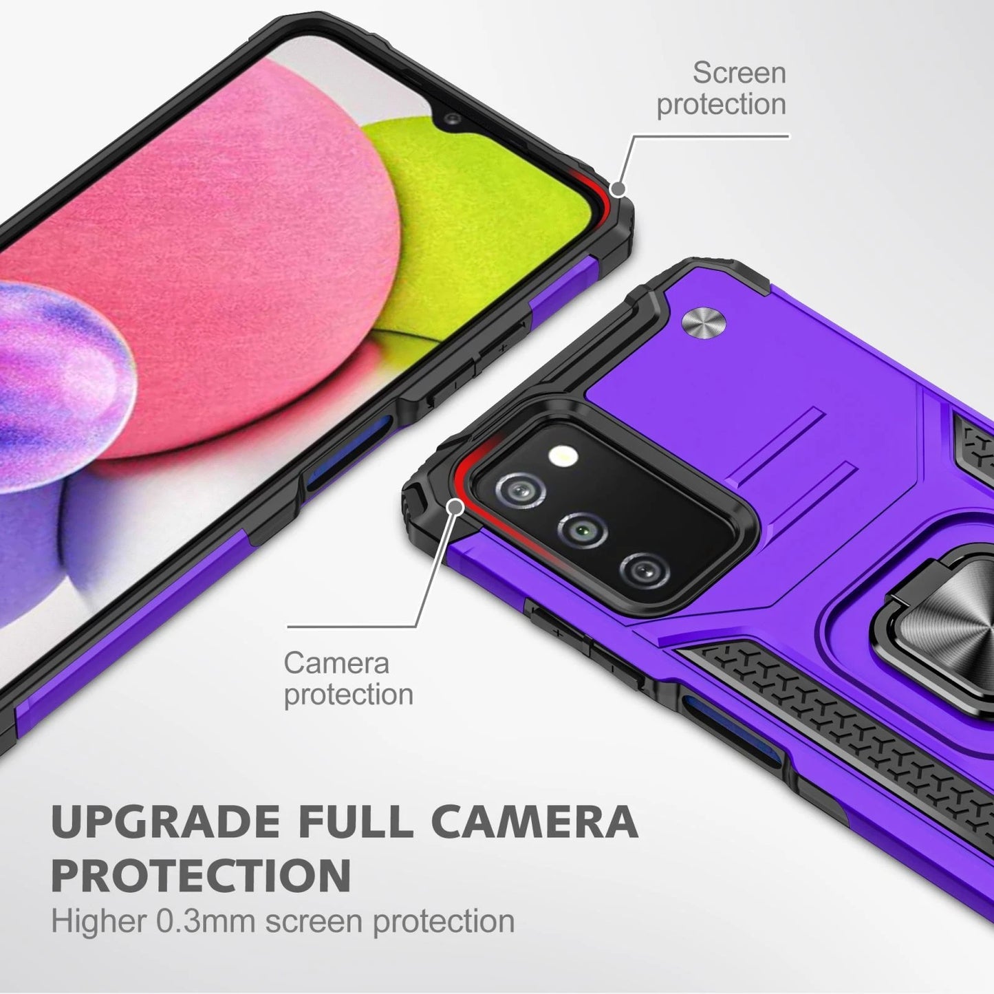 For Samsung Galaxy A15 5G Case /A14 5G/A54/A03S/A13 Phone Cover +Glass Protector